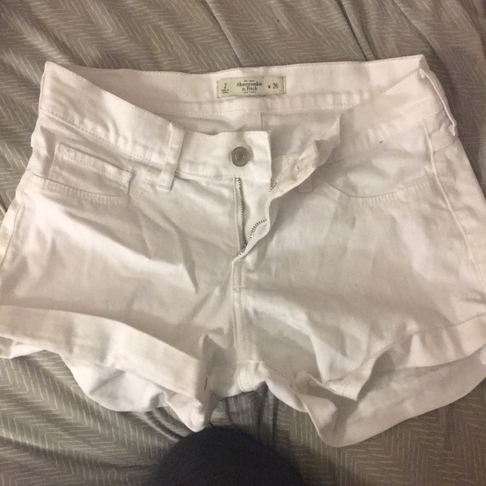 A&F White Shorts